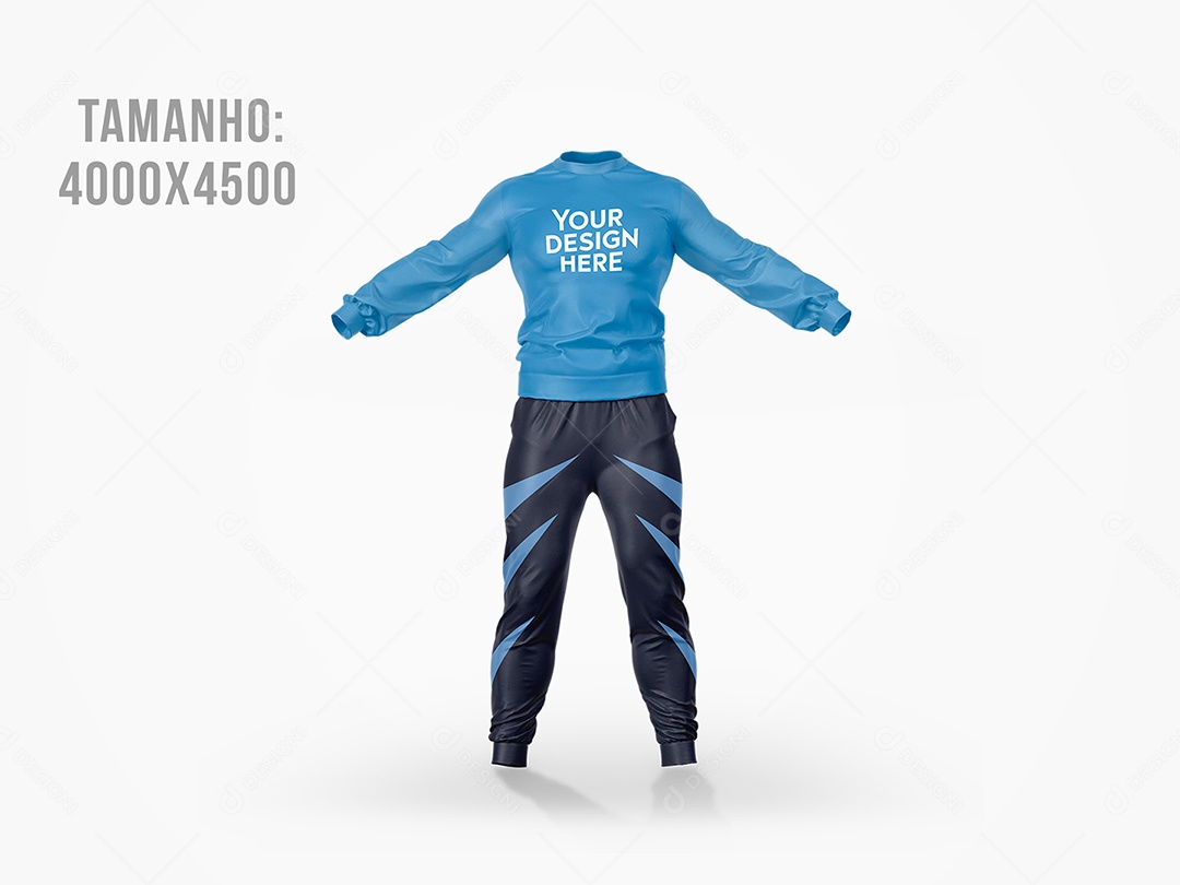 Conjunto Esportivo Masculino Mockup PSD Editável