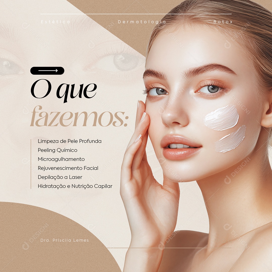 Estética O Que Fazemos Social Media PSD Editável