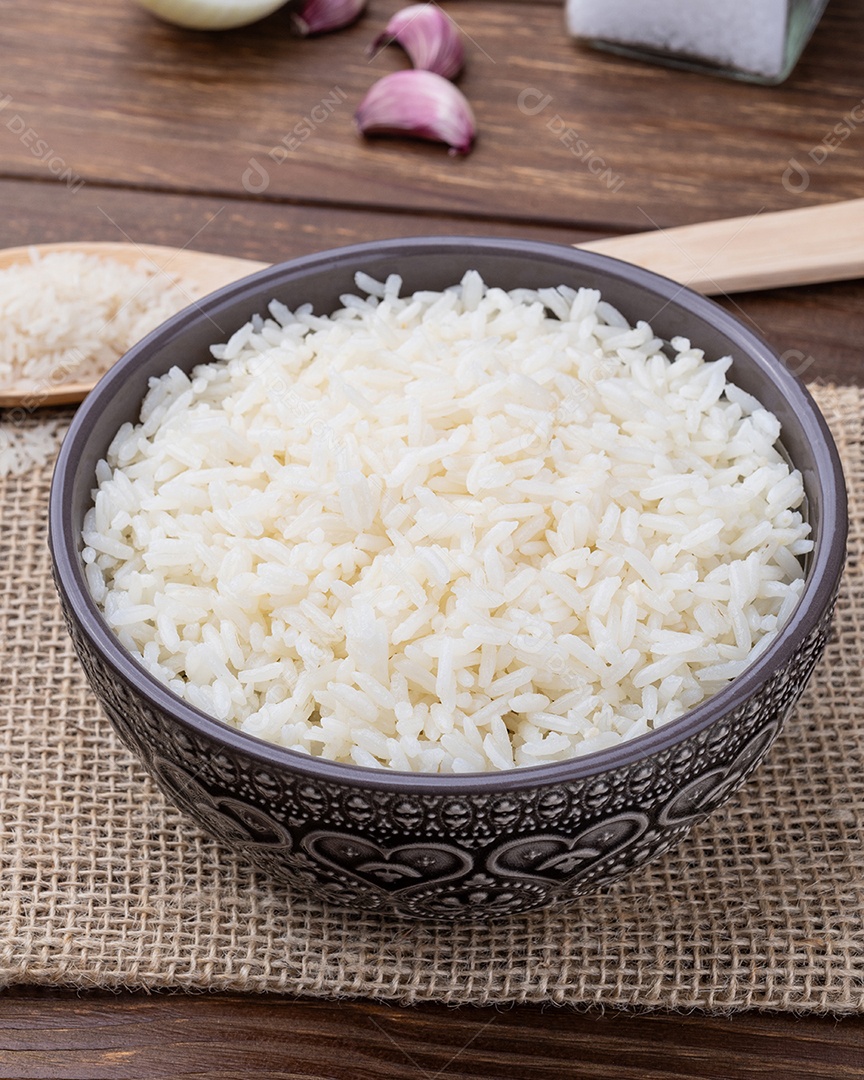 Tigelinha com arroz cozido