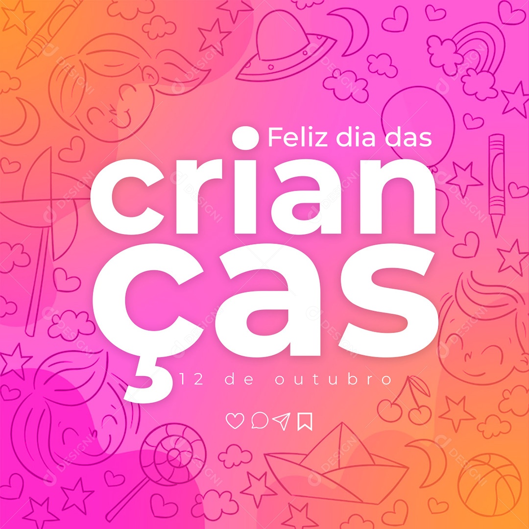 Dia das Crianças 12 de Outubro Social Media PSD Editável