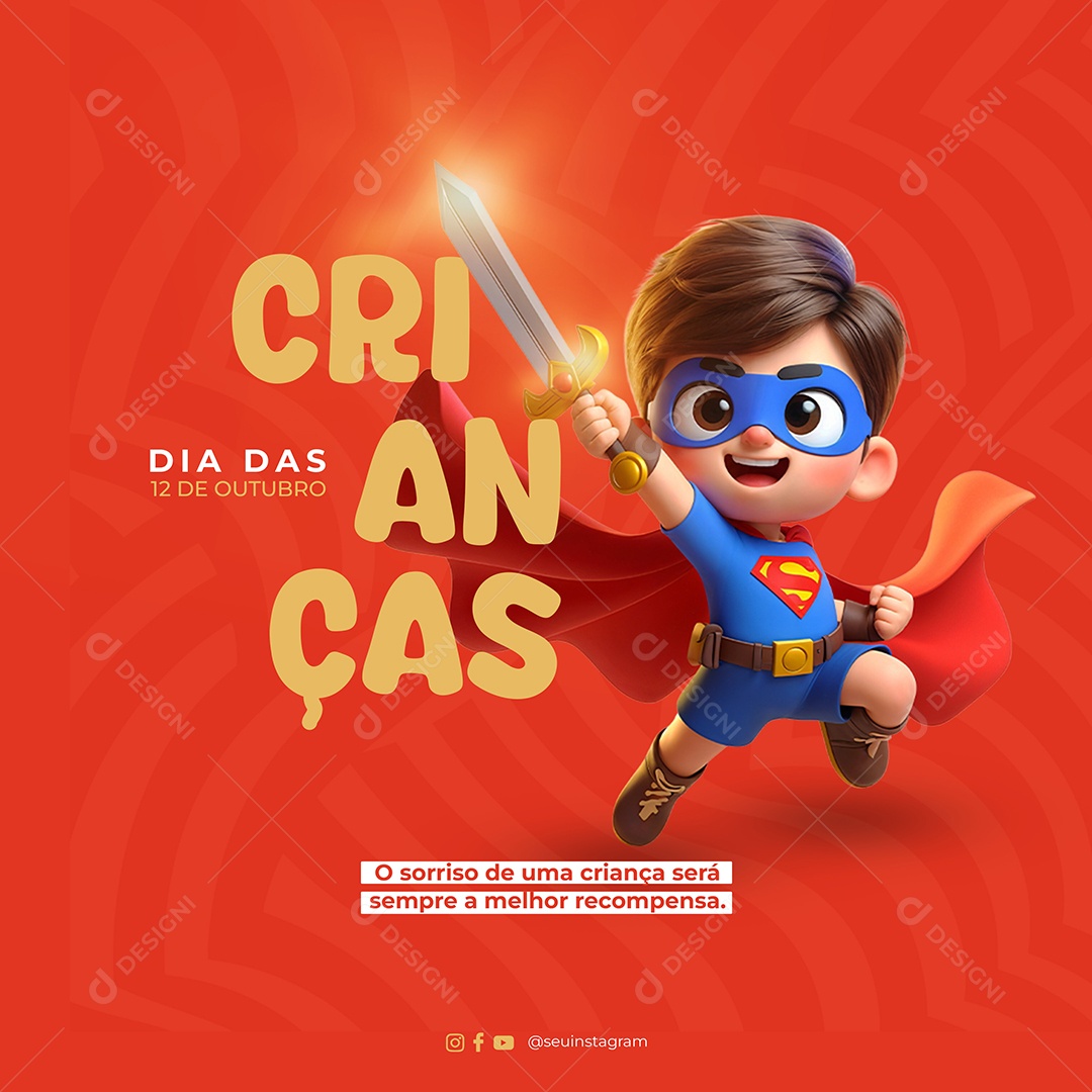 Dia das Crianças 12 de Outubro Social Media PSD Editável