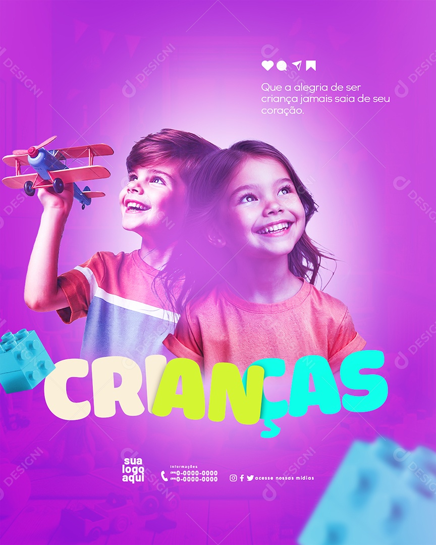 Dia das Crianças 12 de Outubro Social Media PSD Editável