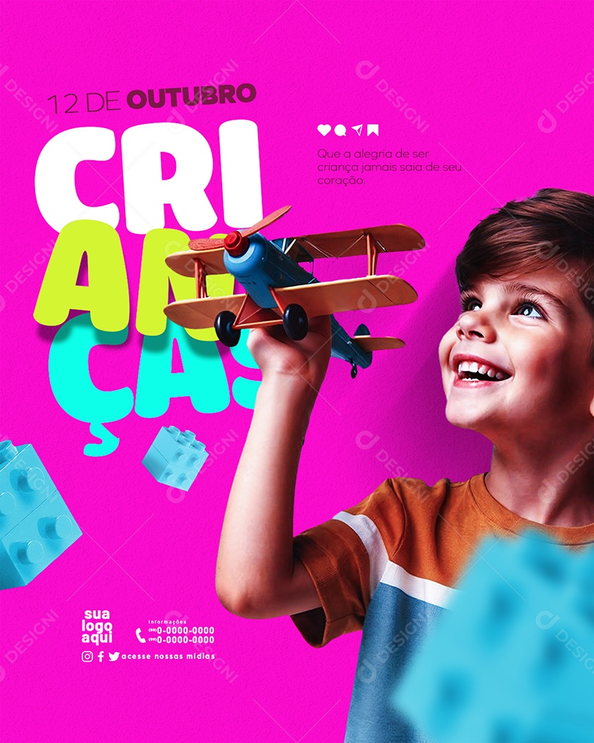 Dia das Crianças 12 de Outubro Social Media PSD Editável