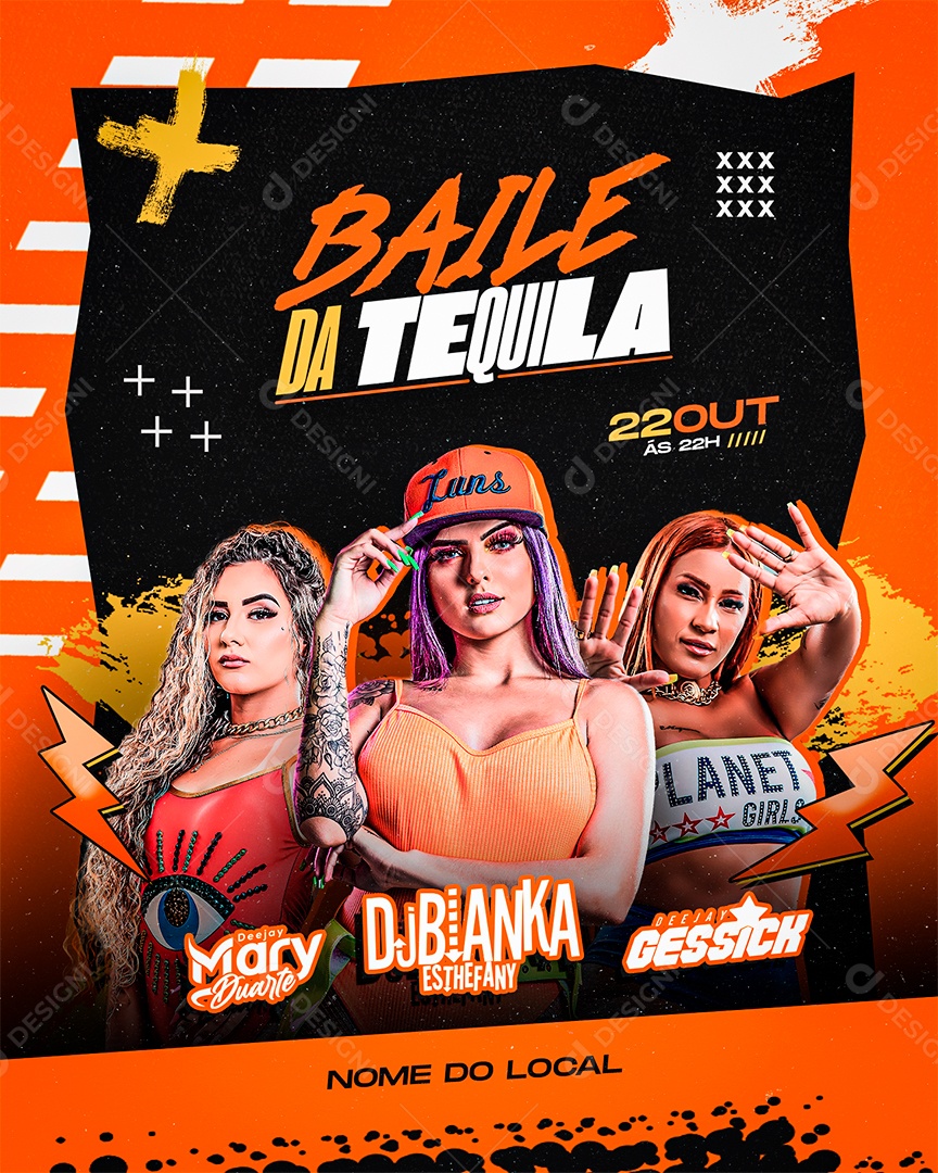 Flyer Artistas Shows Social Media PSD Editável