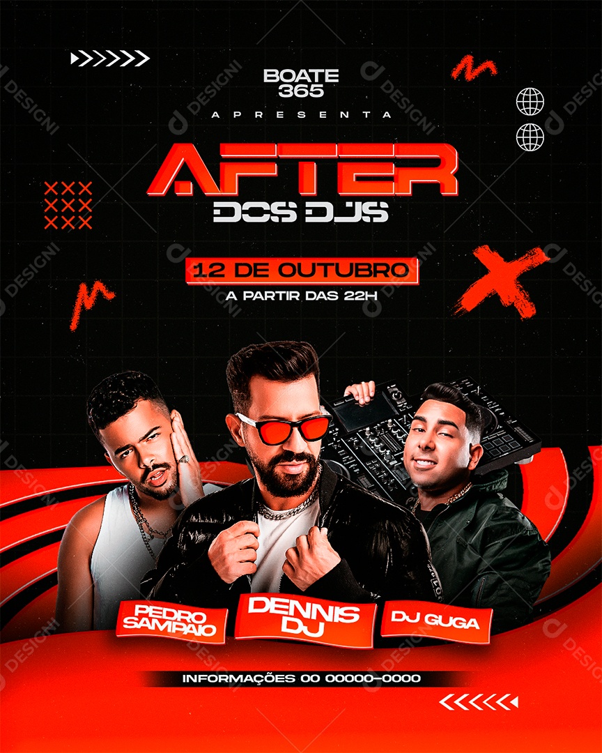 Agenda Shows Funk Social Media PSD Editável