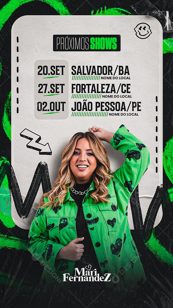 Flyer Agenda Shows Forró Social Media PSD Editável