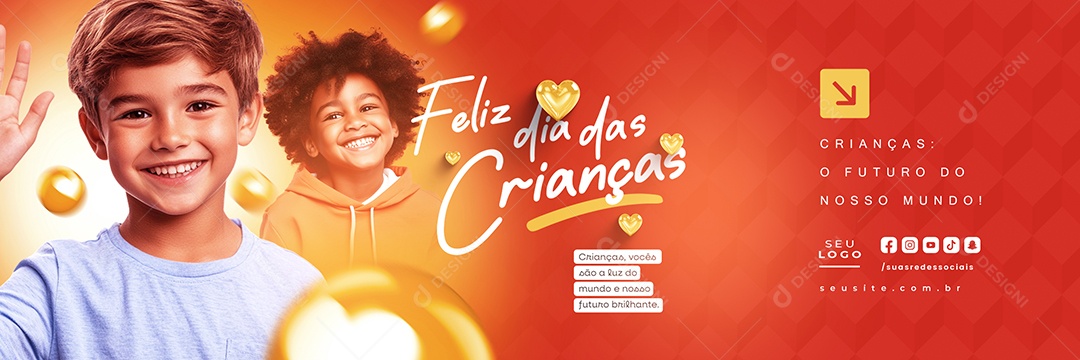 Carrossel Feliz Dia Das Crianças 12 de Outubro Social Media PSD Editável