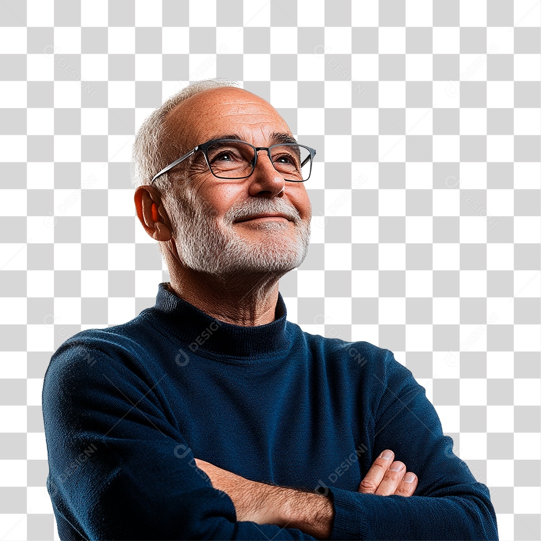 Homem de Camisa Azul PNG Transparente