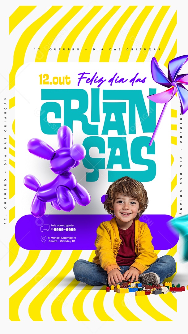 Story Feliz Dia Das Crianças 12 de Outubro Social Media PSD Editável