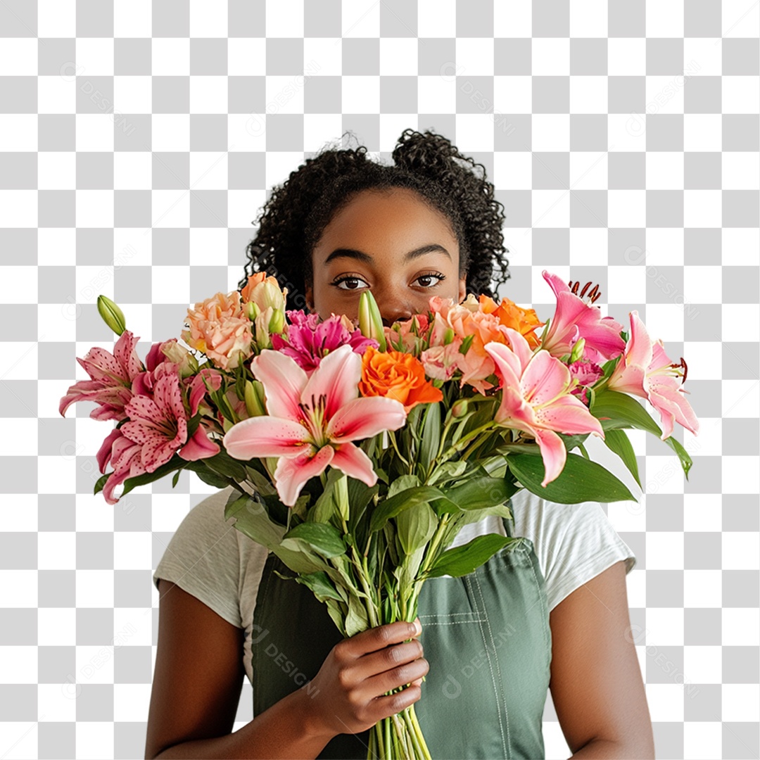 Florista Jardineira PNG Transparente