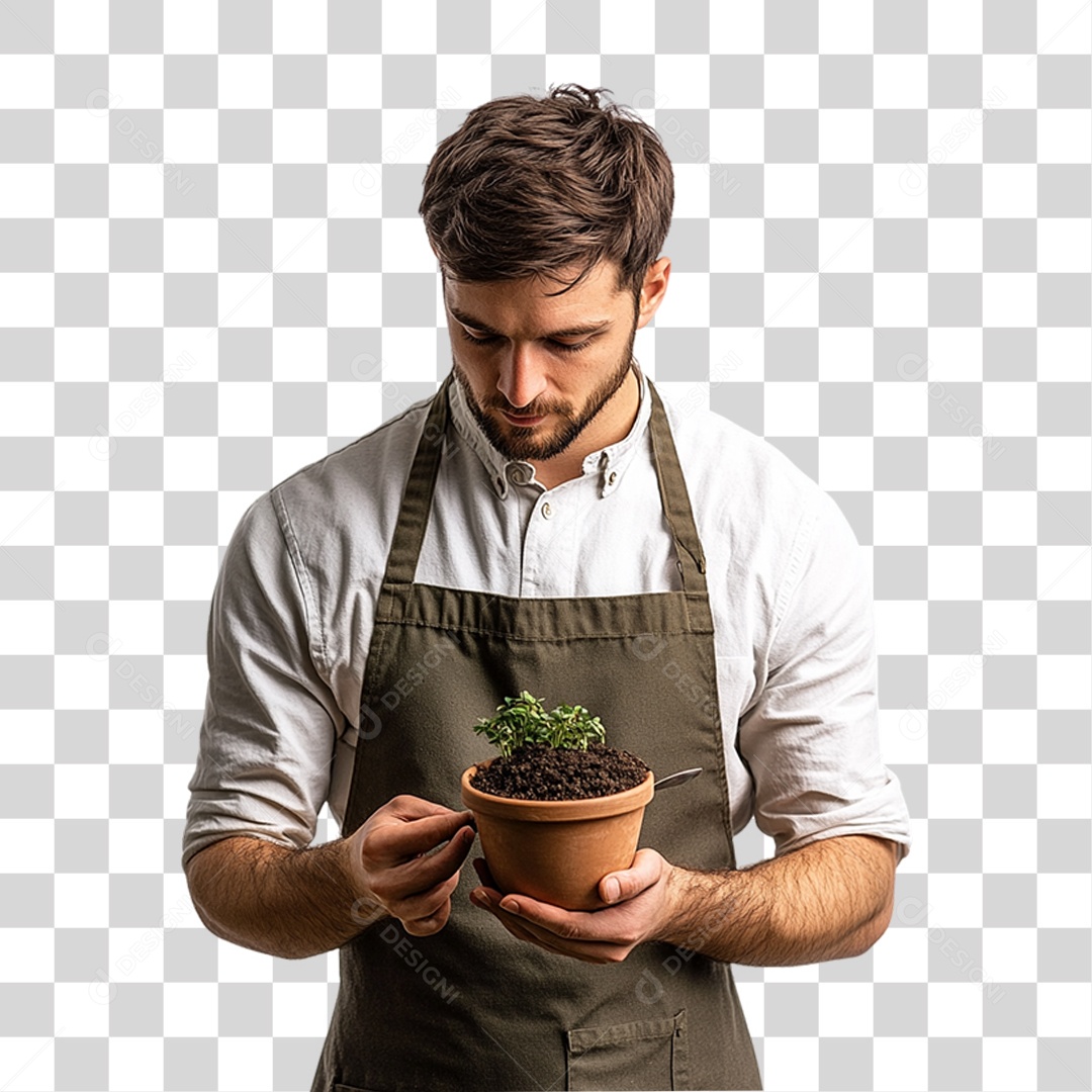 Florista Jardineiro PNG Transparente