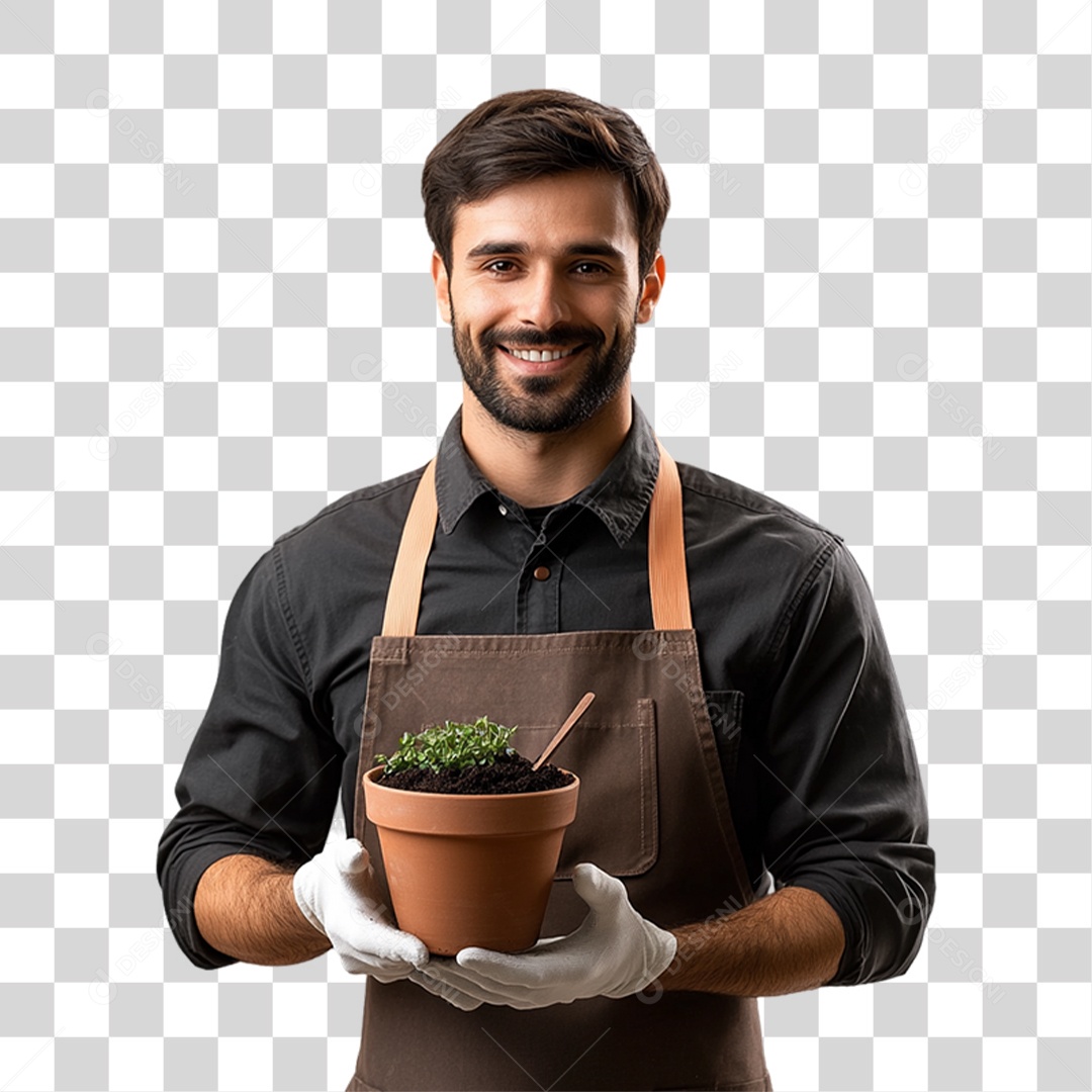 Florista Jardineiro PNG Transparente