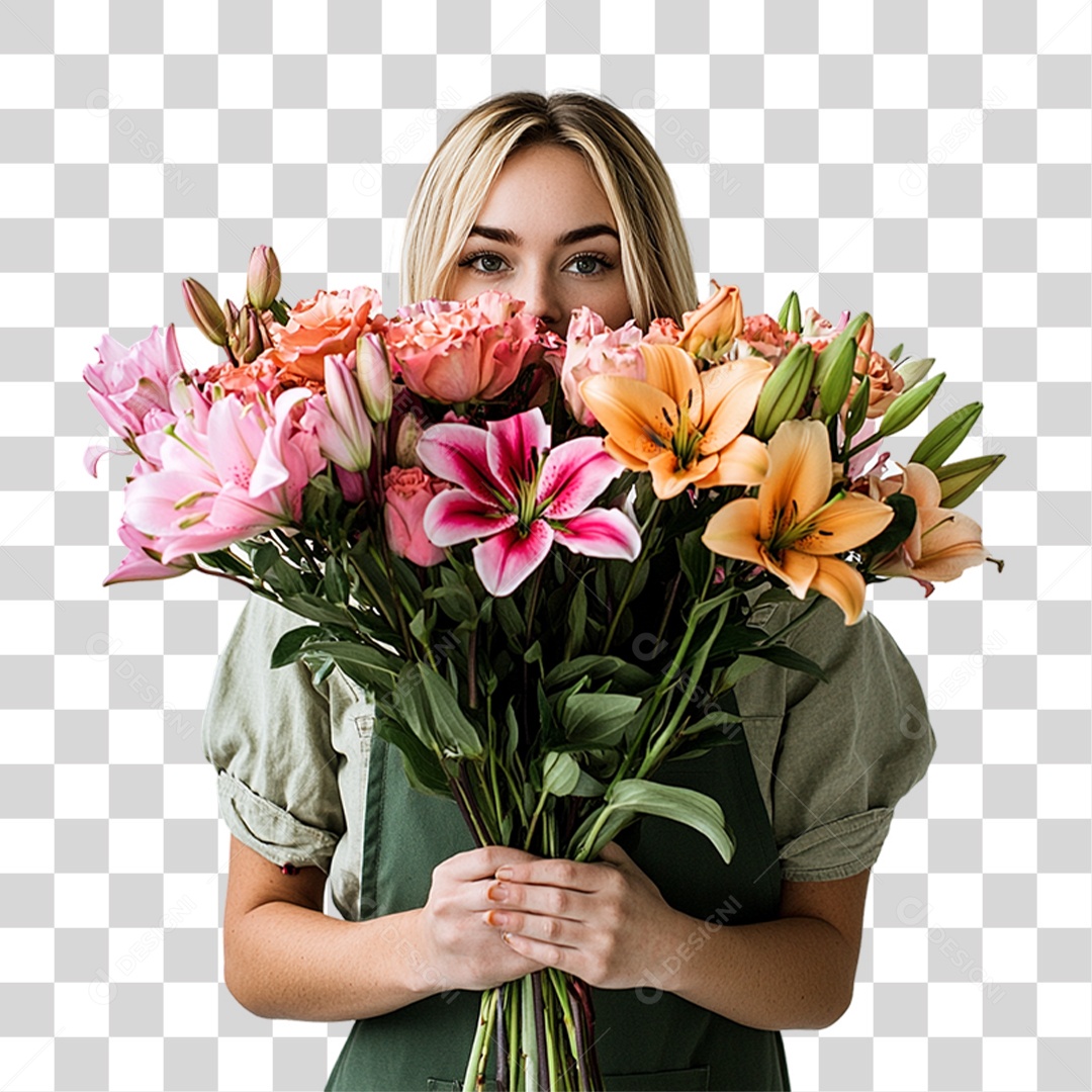 Florista Jardineira PNG Transparente