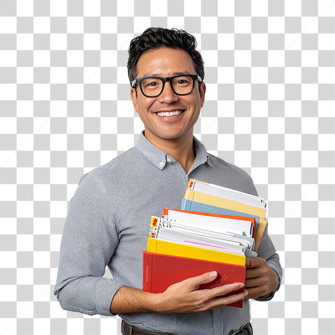 Professor Pronto para dar Aula PNG Transparente