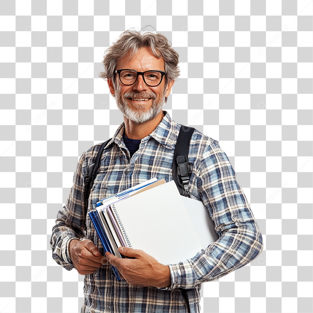 Professor Pronto para dar Aula PNG Transparente