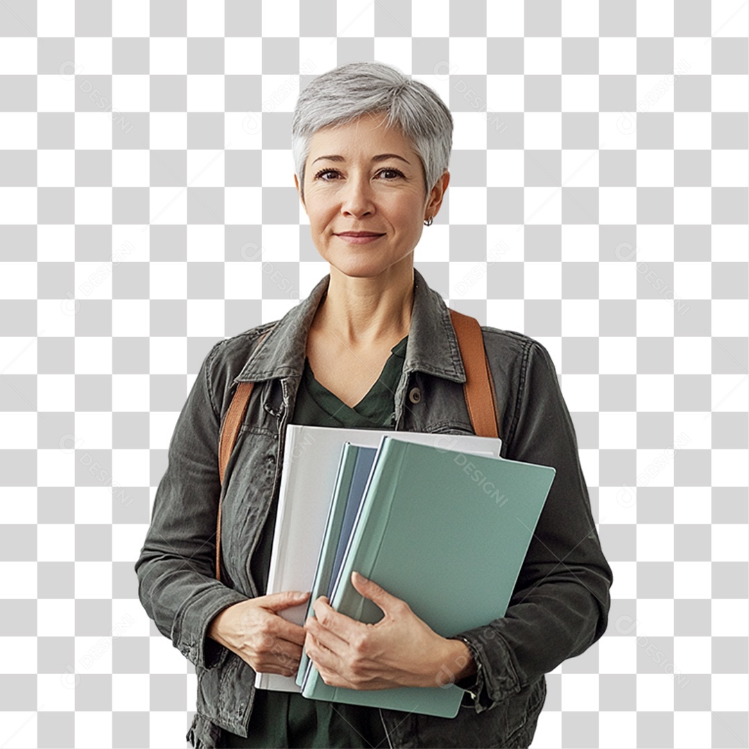 Professora Pronta para dar Aula PNG Transparente