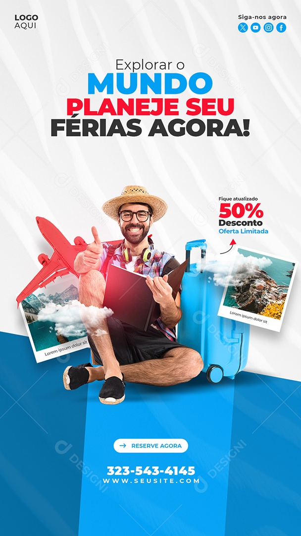 Story Agência de Viagens Explorar O Mundo Social Media PSD Editável