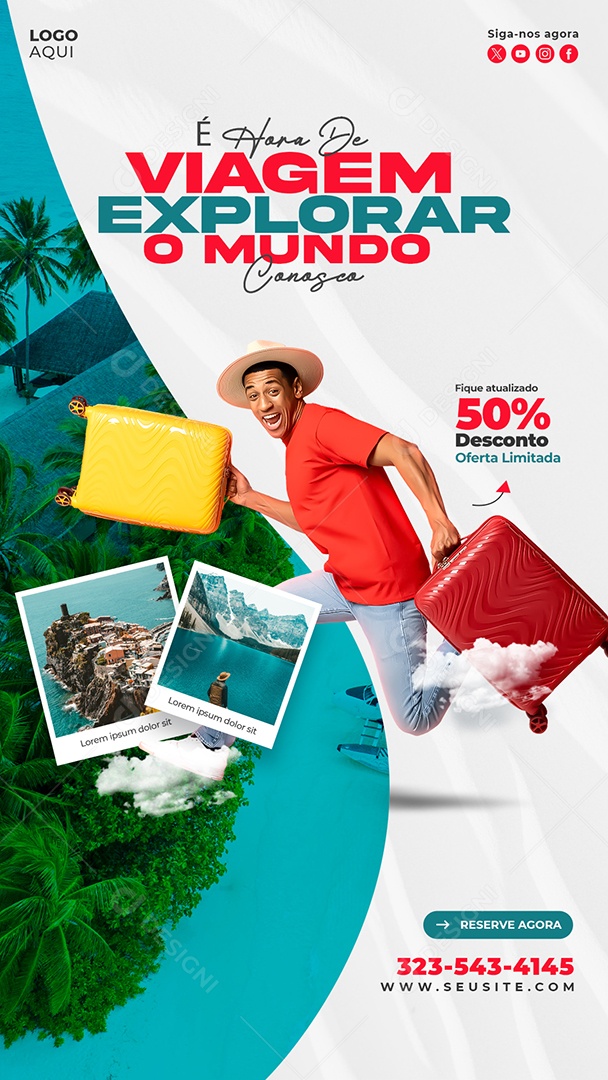 Story Agência de Viagens É Hora De Explorar O Mundo Social Media PSD Editável