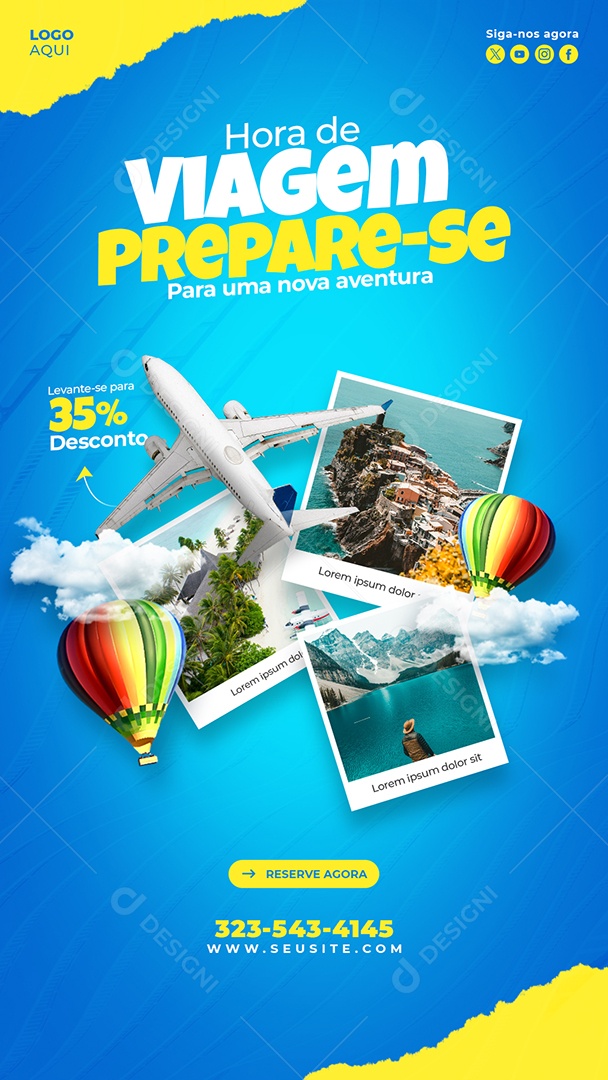 Story Agência de Viagens Explorar O Mundo Social Media PSD Editável