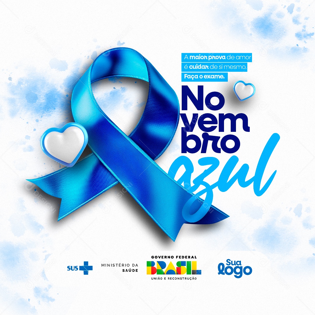 Novembro Azul Mês de Prevenção ao Câncer Próstata Social Media PSD Editável