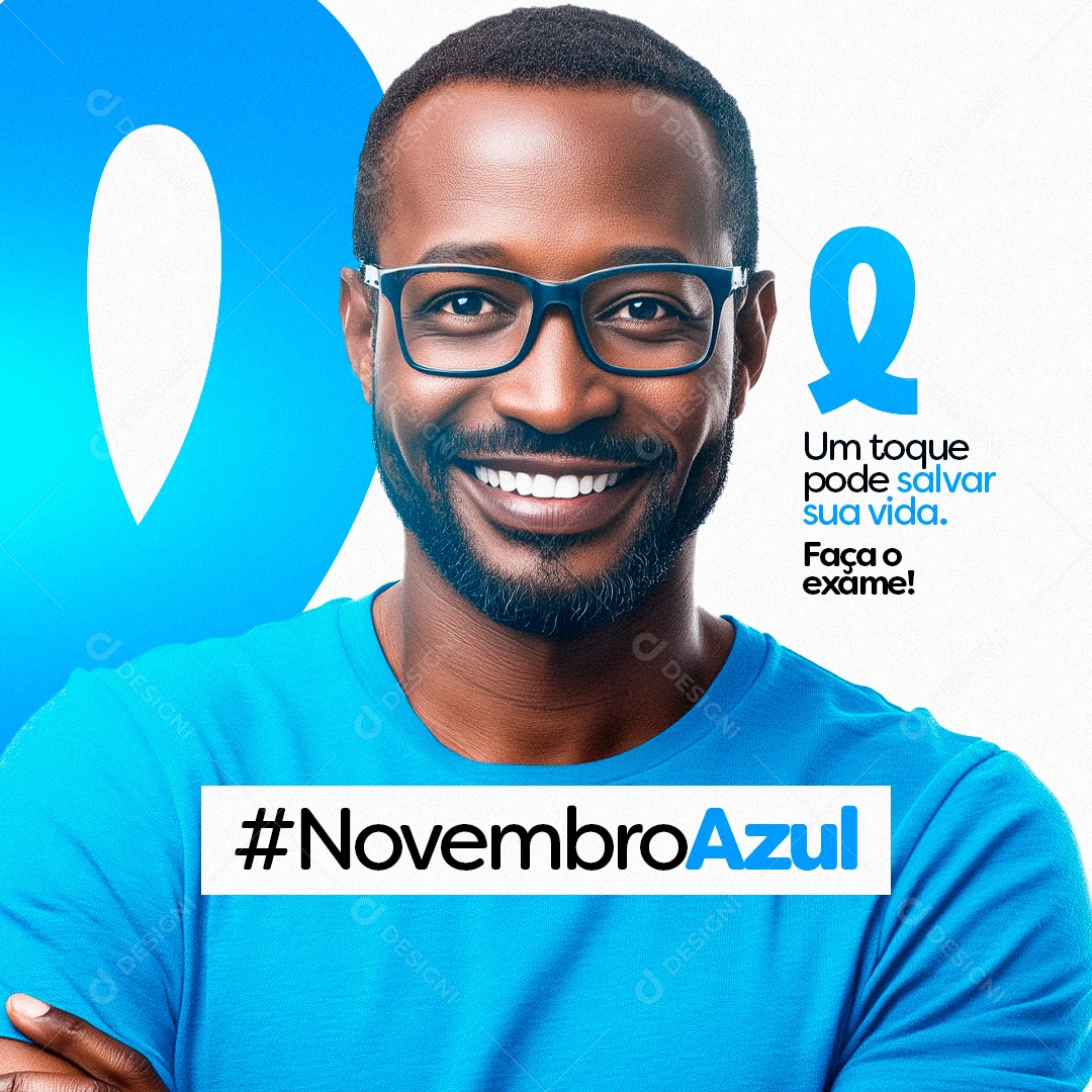 Novembro Azul Social Media PSD Editável