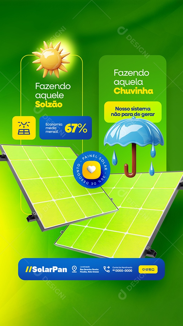 Story Setembro de Ofertas Painel Solar Fazendo Aquele Solzão Social Media PSD Editável