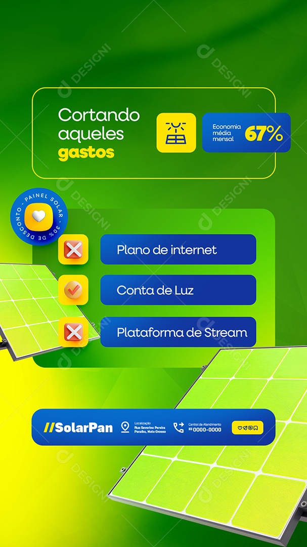 Story Setembro de Ofertas Painel Solar Cortando Aqueles Gastos Social Media PSD Editável