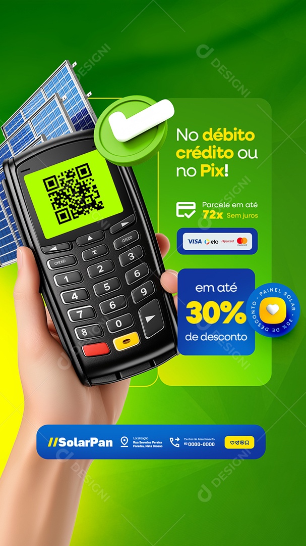 Story Setembro de Ofertas Painel Solar No Débito Crédito ou no Pìx Social Media PSD Editável