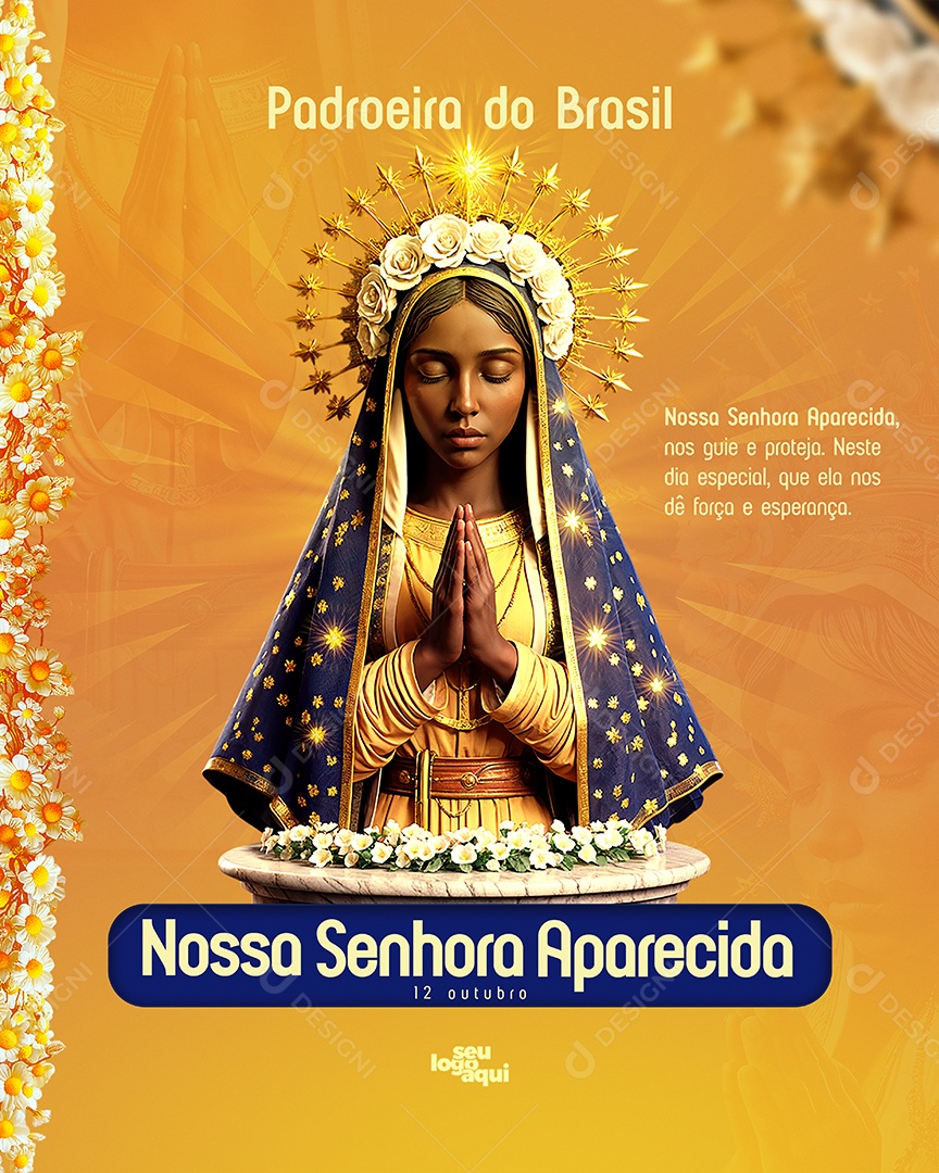 Social Media Dia de Nossa Senhora de Aparecida 12 de Outubro PSD Editável