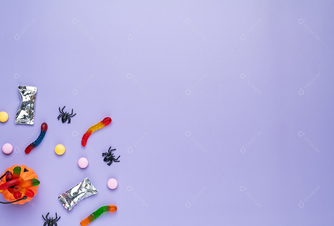 Doces e balas decorativas para o halloween