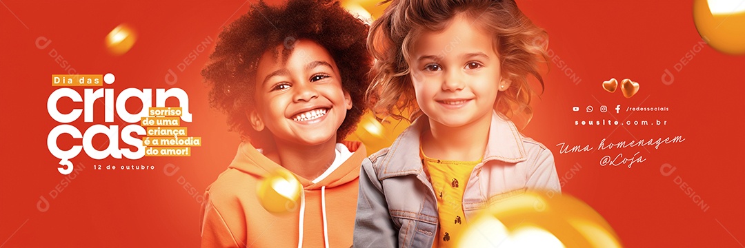 Carrossel Dia Das Crianças 12 de Outubro Social Media PSD Editável