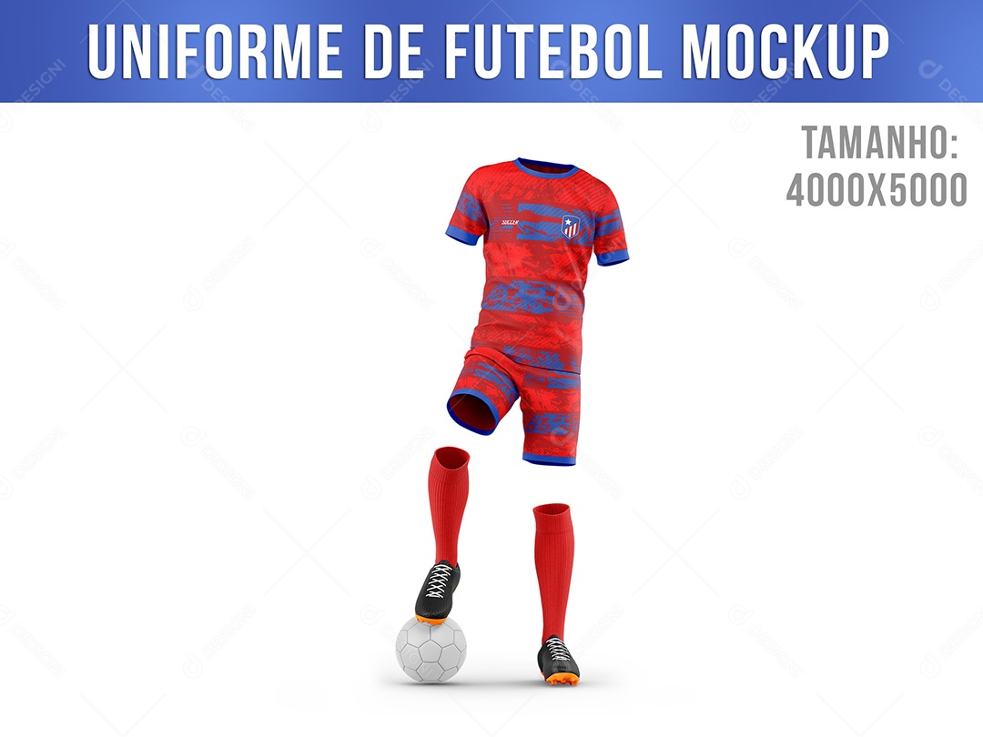Mockup Uniforme De Futebol PSD Editável