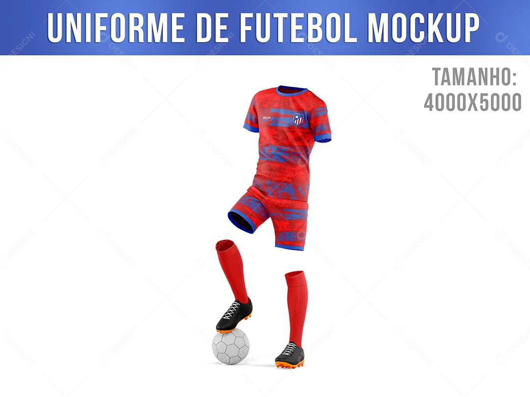 Mockup Uniforme De Futebol PSD Editável