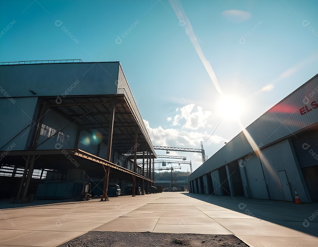 Estrutura metálica de uma empresa