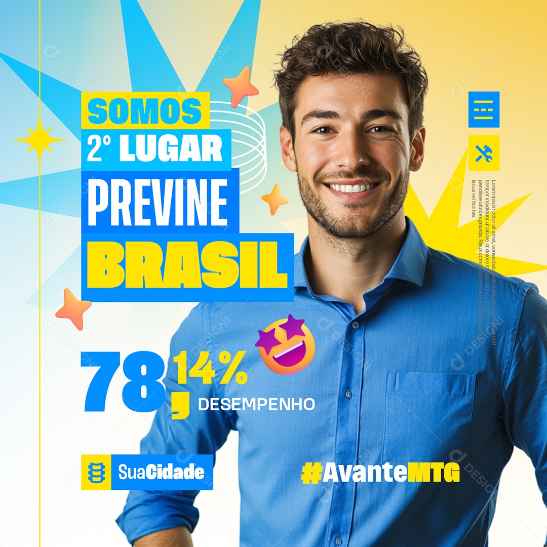 Prefeitura Somos Segundo Lugar Previne Brasil Social Media PSD Editável