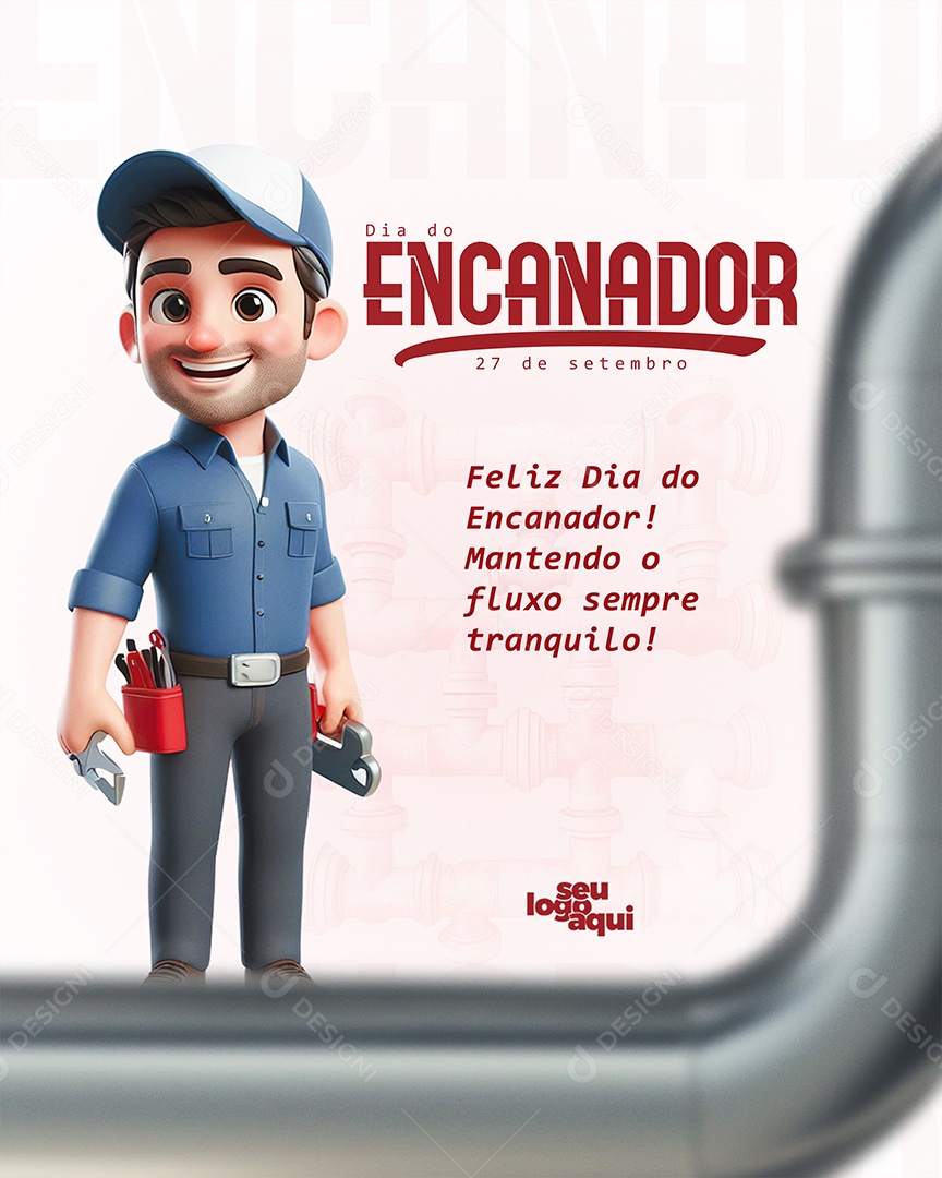 Dia do Encanador 27 de Setembro Social Media PSD Editável