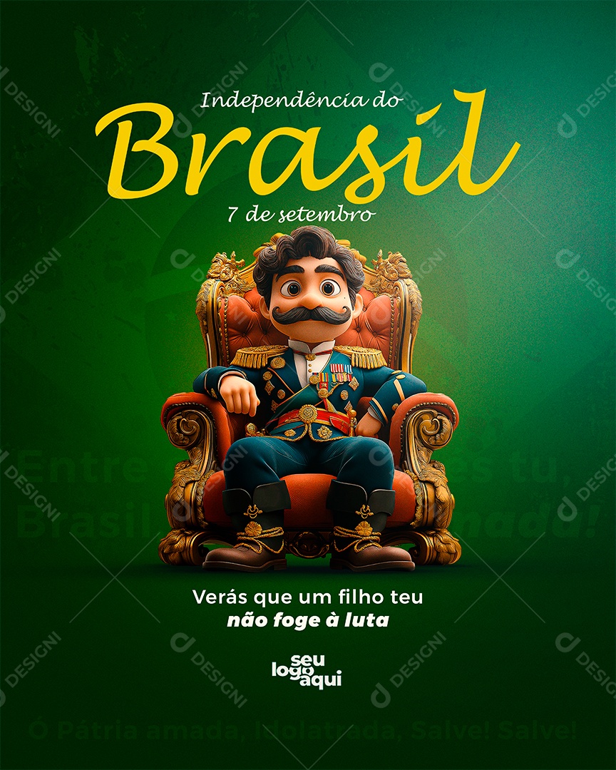 Dia da Independência do Brasil 07 de Setembro Social Media PSD Editável