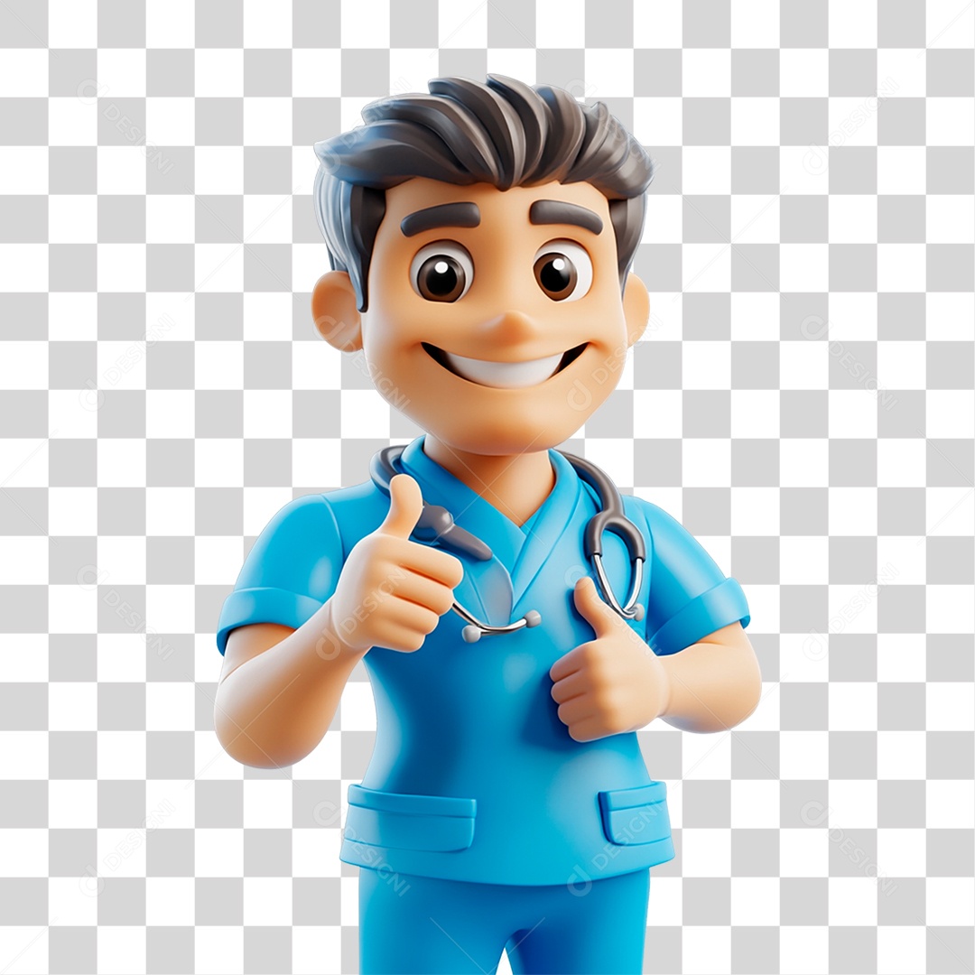 Homem Médico Novembro Azul PNG Transparente