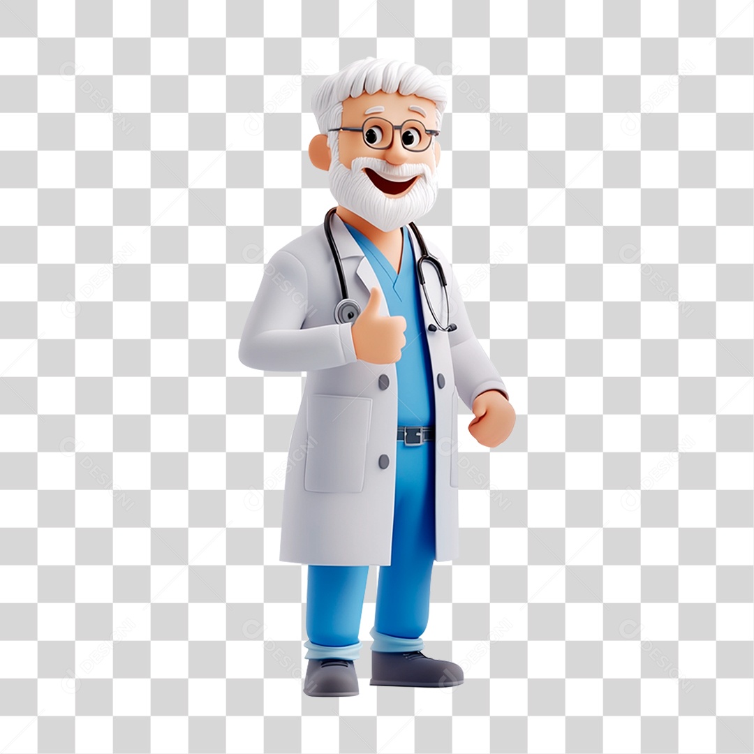 Homem Médico Novembro Azul PNG Transparente