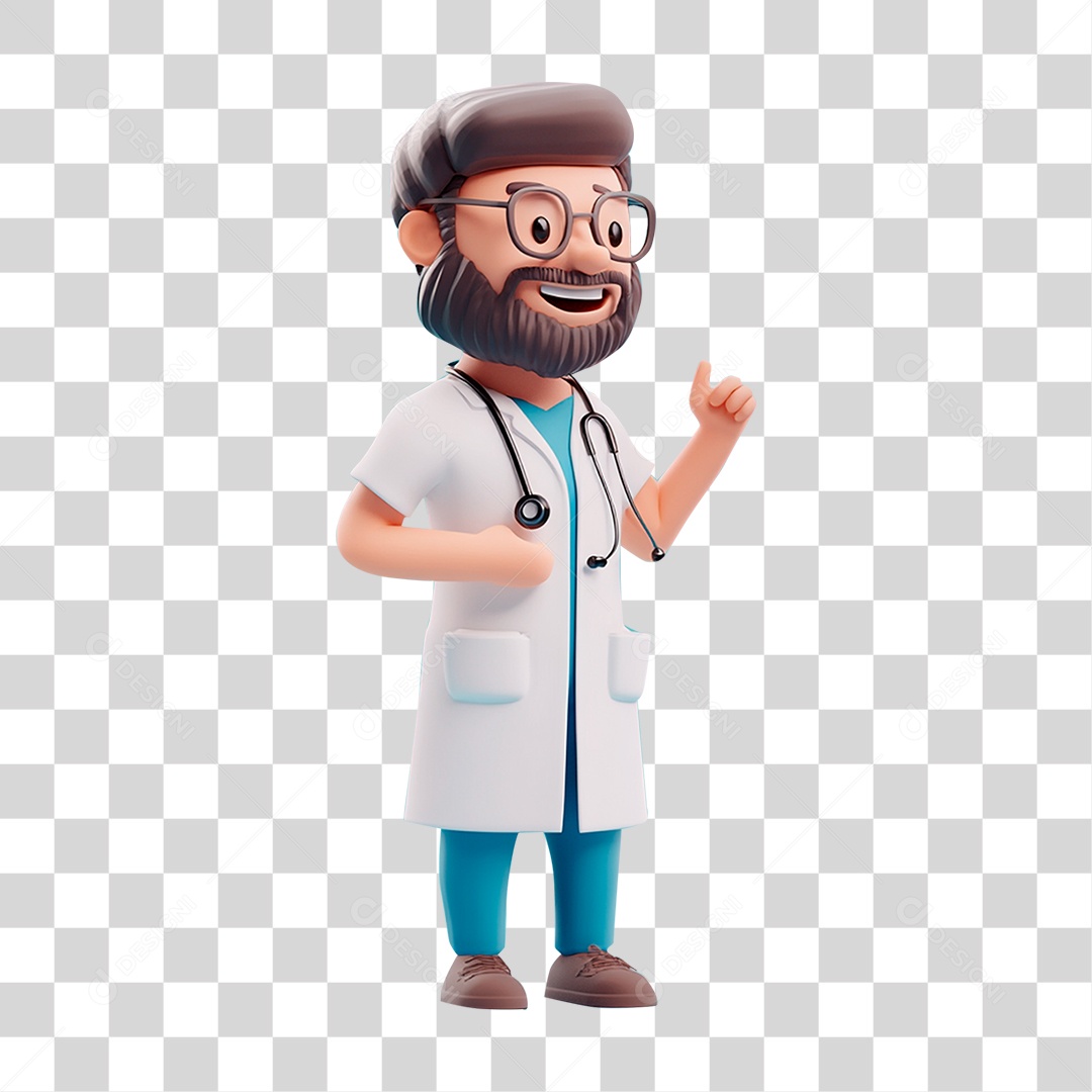 Homem Médico Novembro Azul PNG Transparente