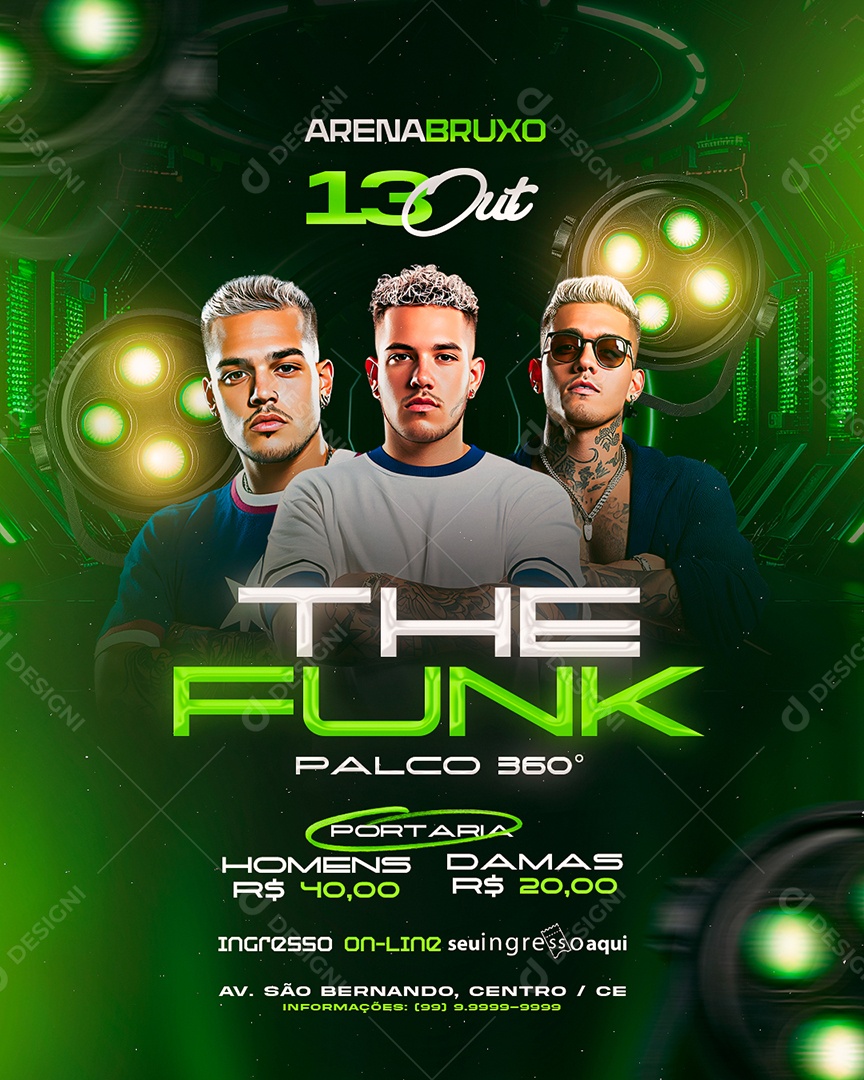 Flyer The Funk Social Media PSD Editável