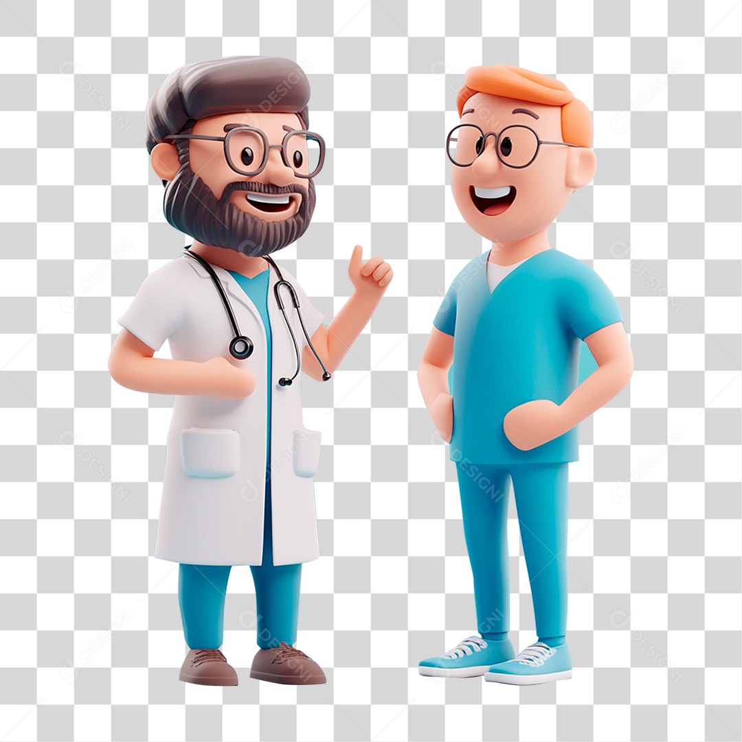 Homem Médico Novembro Azul PNG Transparente