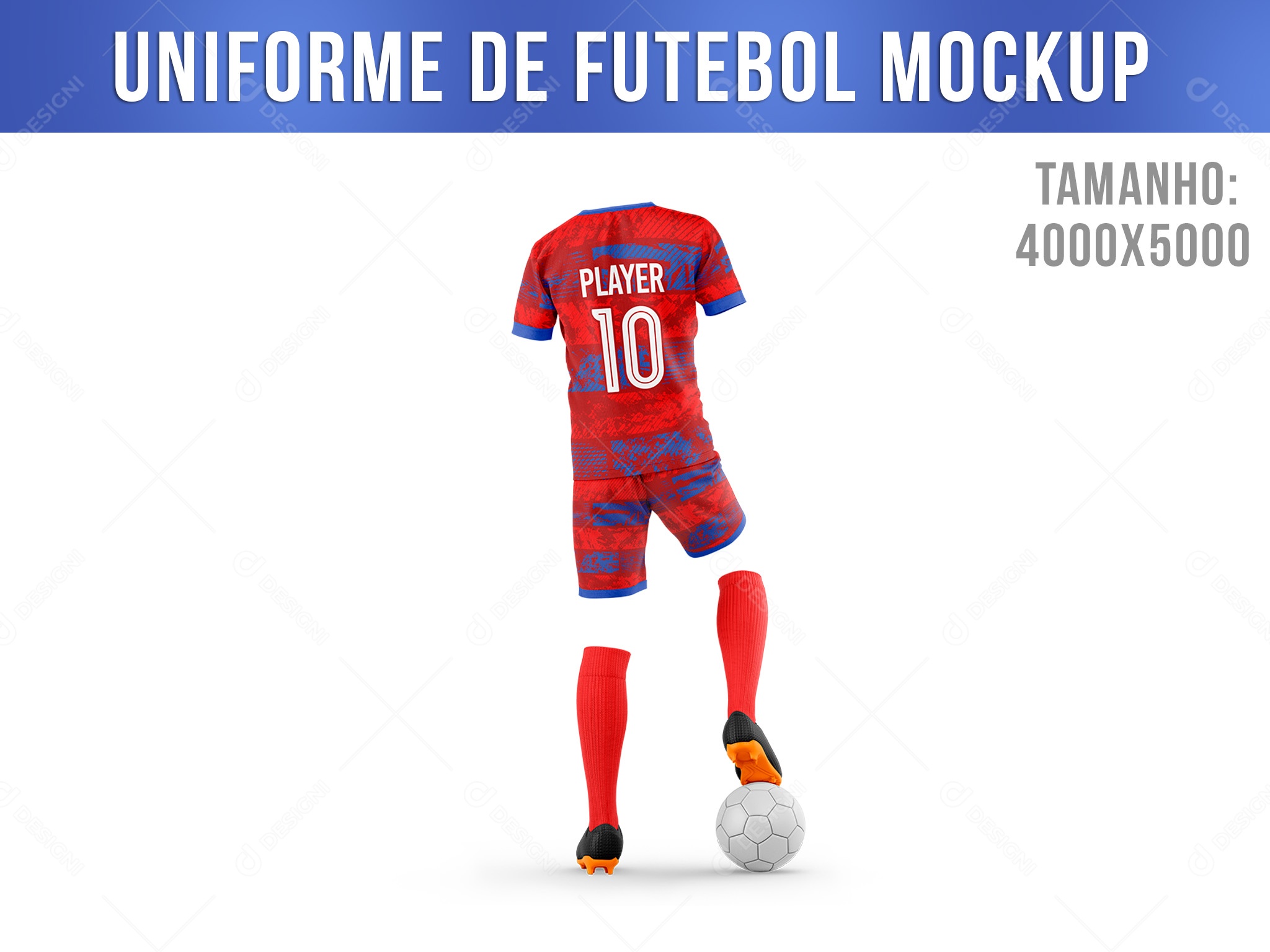 Mockup Uniforme De Futebol PSD Editável