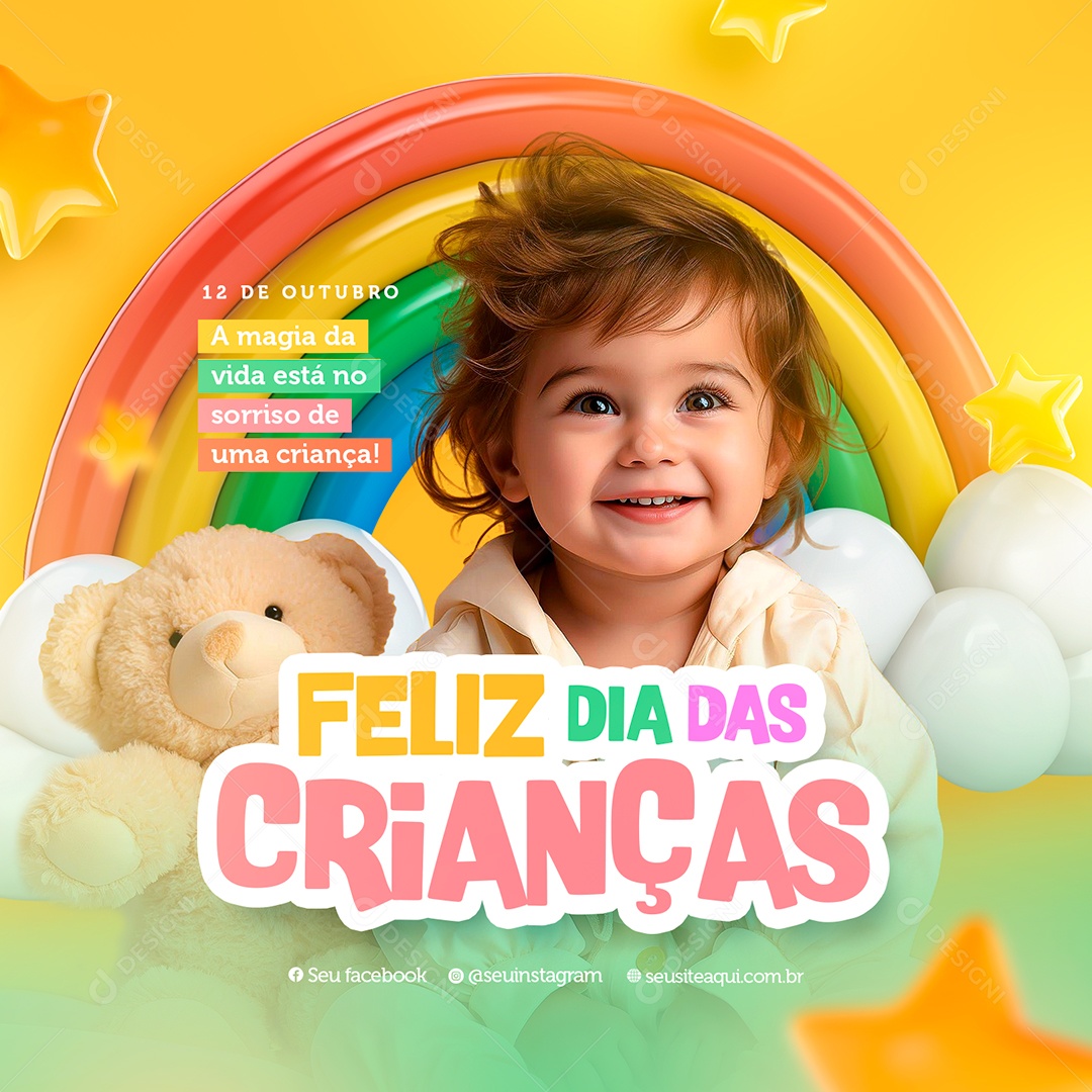 Dia das Crianças 12 de Outubro Social Media PSD Editável