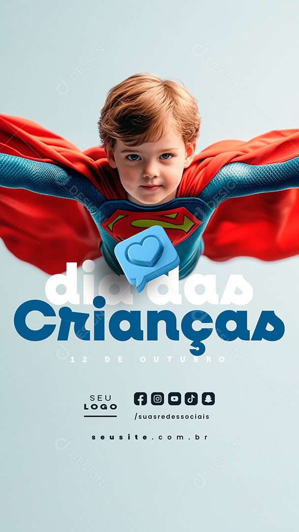 Story Dia das Crianças 12 de Outubro Social Media PSD Editável