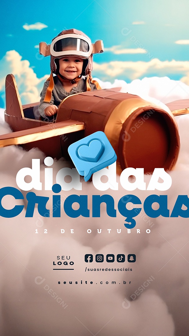Story Dia das Crianças 12 de Outubro Social Media PSD Editável