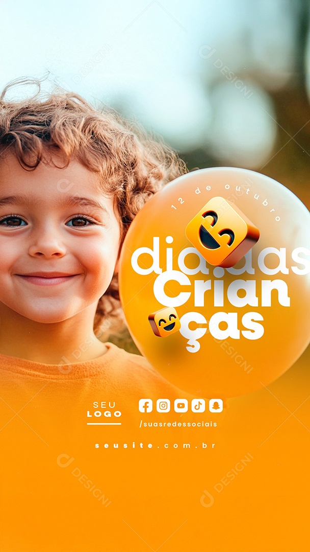 Story Dia das Crianças 12 de Outubro Social Media PSD Editável
