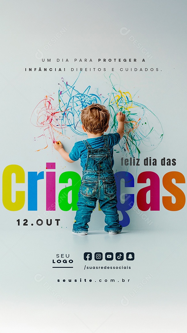 Story Feliz Dia das Crianças 12 de Outubro Social Media PSD Editável