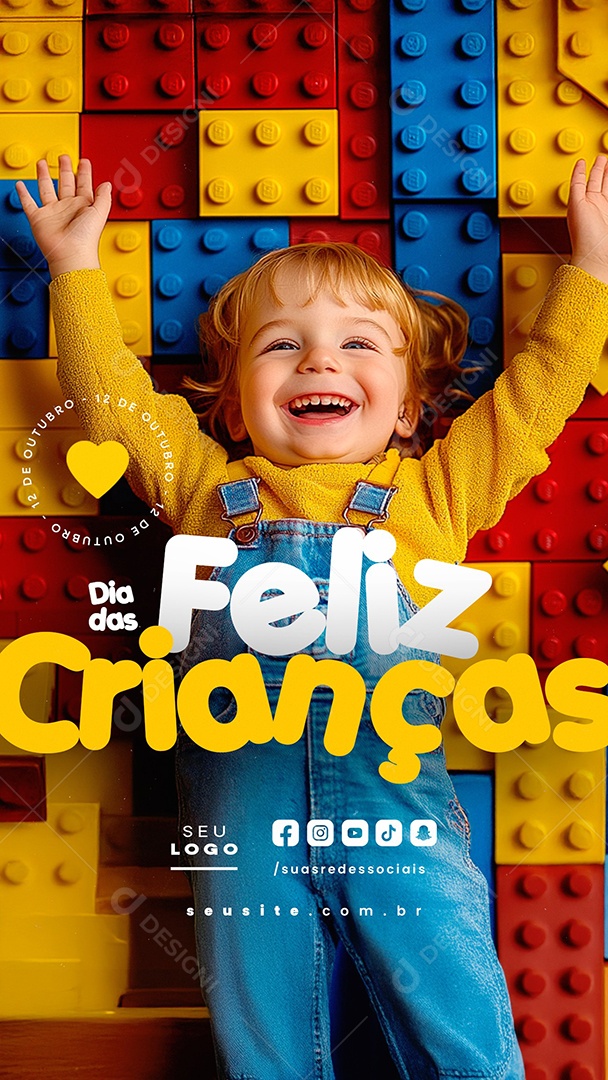 Story Feliz Dia das Crianças 12 de Outubro Social Media PSD Editável