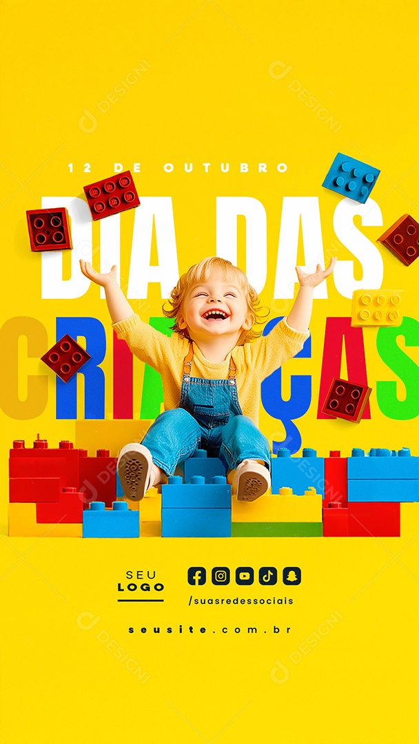 Story Dia das Crianças 12 de Outubro Social Media PSD Editável